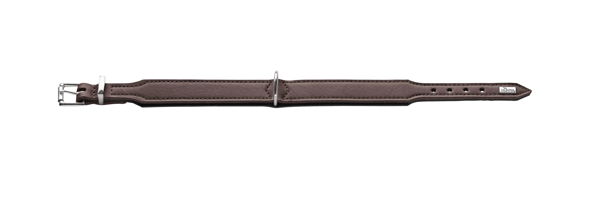Hunter Basic halsbånd str.37 Brun - 30,0-34,5 cm
